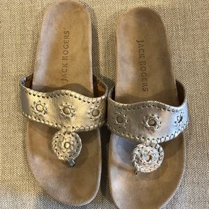 NWOT- Jack Rogers Comfort Sandal size 9.5. Platinum color